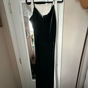 Very elegant dark green dress from Banana Republic.